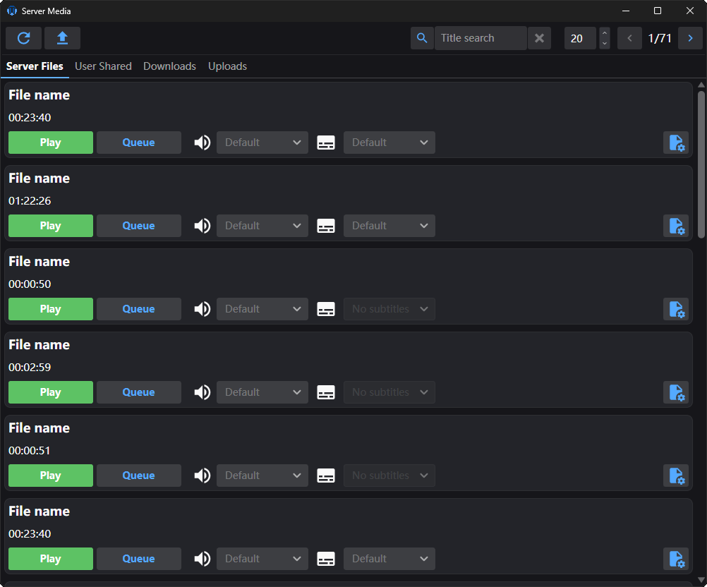 Server media